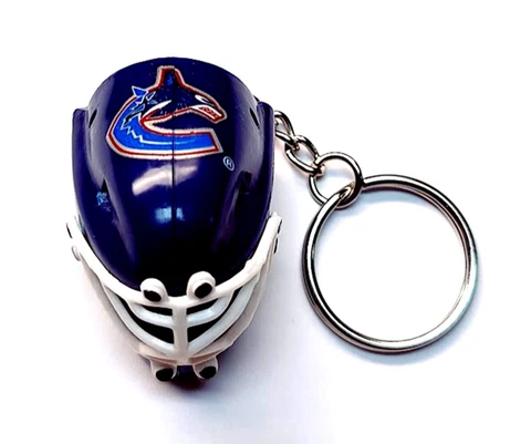 VANCOUVER CANUCKS HOCKEY MINI TEAM GOALIE MASK KEYCHAIN 1.5" TALL NHL LICENSED Cover