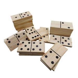 28 GIANT WOODEN DOMINOES GARDEN OUTDOOR PATIO GAME KIDS CHILDREN & FAMILY - Picture 1 of 5