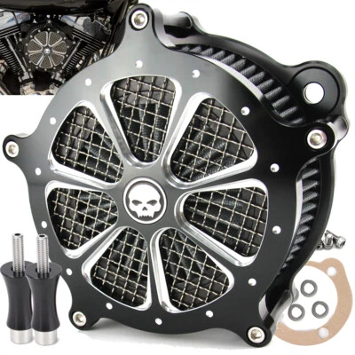 Kit de filtro de admisión de filtro de aire para Harley Touring Street Road Glide 97-07 Softail Foto 1 de 4