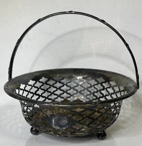 Vintage 1917 BIRKS Antique 925 Sterling Silver Reticulated Basket Bowl 37.9gr - Picture 1 of 11