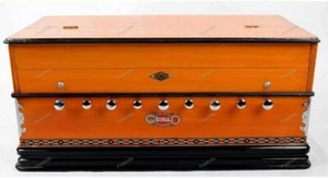 Original BINA Harmonium 9 Tapones Multiplegable Fuelle 42 Teclas Dos Cañas 3.5 Octavas - Imagen 1 de 10
