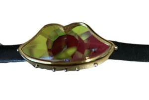 Orologio da polso Salvador Dalì 8N0533 Labbra Resistente all'acqua Cintura in pelle - Foto 1 di 8
