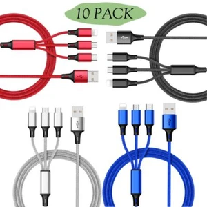 3 in 1 Fast USB Charging Cable Universal Multi Function Cell Phone Charger Cord - Picture 1 of 11