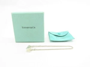 TIFFANY & Co. Atlas Würfel Anhänger Halskette Sterling Silber 925 gebraucht Japan - Bild 1 von 7