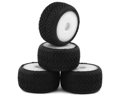 Pro-Line Losi® Micro-T™ Electron 2.0 T Pre-Mounted Buggy Tires (White) (4) - Image 1 of 4