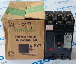 HITACHI F-100RB 3P FUSE-FREE 20A CIRCUIT BREAKER AC600V NEW IN BOX F100RB - Picture 1 of 9