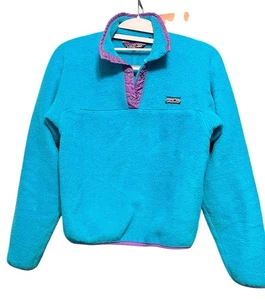 Vellón vintage Patagonia T Snap Synchilla •Niños 9/10• Azul azulado años 80 EE. UU. 25549 - Imagen 1 de 9