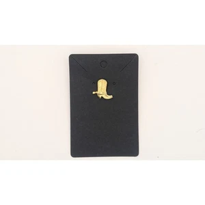 Gold Cowboy Boot Lapel Pin Western Rodeo Country Style Metal Hat Tack Badge - Picture 1 of 1
