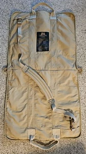 Willis & Geiger Suit Garment Bag Khaki Travel Luggage Bush Poplin 38" x 21"-EUC - Picture 1 of 9