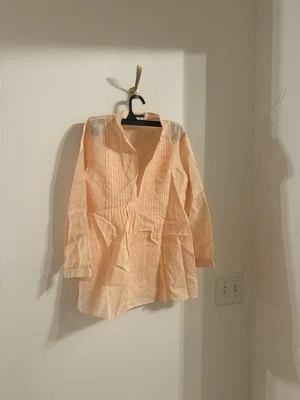 Blusa a rayas THEORY mezcla seda naranja blanco talla P (pequeña) Foto 1 de 4