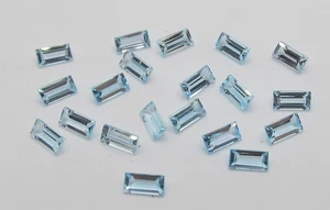 Topacio azul degradado natural azul claro 0,35 ct baguette 5 mm x 3 mm piedra preciosa - Imagen 1 de 1