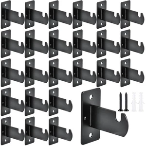 Aemygo 24 Stück Schwarz Metall Gitter Wandhalterung Halterungen mit Schrauben, Display Gitterwa... - Bild 1 von 7