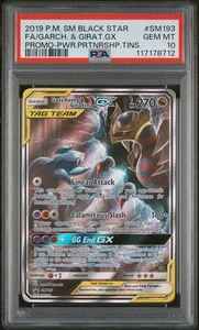 POKEMON SM BLACK STAR PROMO 2019 #SM193 FULL ART/GARCHOMP & GIRATINA GX PSA 10 - Foto 1 di 3