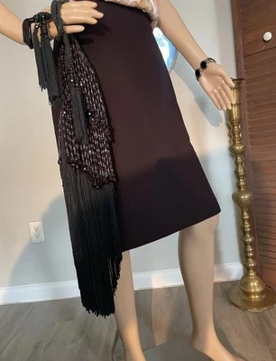 Exclusive MISSON bag in burgund with silk iconic zigzag and rich stones ITALY - Image 1 of 4