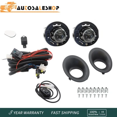 For 2015-2022 Dodge Challenger PAIR Fog Light Lamps+Wiring+Switch Kit Clear Lens Foto 1 de 4