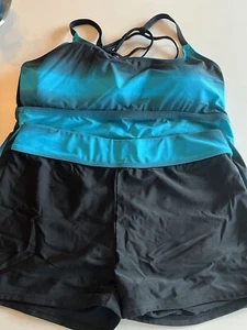 Damen Gestreiftes 2-teiliges Tankini Badeanzug Set XL - Bild 1 von 8