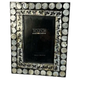 Tozai Home Picture Frame 4 x 6 in Photo Mosaic Photo Frame Mother Of Pearl - Picture 1 of 6