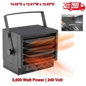 Ceiling Mount Electric Space Heater, 5000W, Fan-Forced, Overheat Protection,240V - Picture 1 of 8