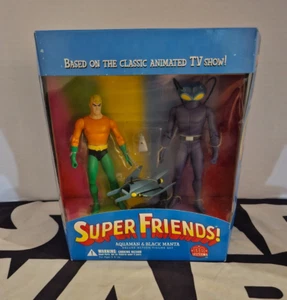 Aquaman & Black Manta Super Friends DC DIRECT Deluxe Set MOC NEW - Picture 1 of 4