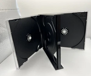 10 NEW CHUBBY 24MM Double (2) CD CASE WITH BLACK TRAY, ASSEMBLED, 1057Q+QJ01 - Picture 1 of 4