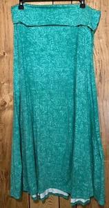 EUC LuLaRoe 2XL MAXI Teal Blue Green Tie Dye Skirt Stretch Comfort Cotton Blend - Picture 1 of 3