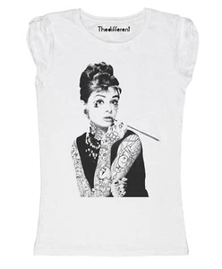 New T-Shirt Donna Fiammata Helpburn Tattoo Idea Regalo - Picture 1 of 1