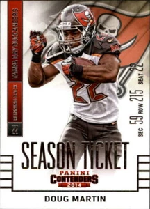 2014 Panini Contenders DOUG MARTIN 21 base season ticket - Tampa Bay Buccaneers - Picture 1 of 1