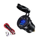 45W Type C & 18W QC3.0 Port Car Charger Socket for and Motorcycles