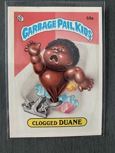 1985 Topps Garbage Pail Kids #59a INTASATO DUANE Serie Originale 2 - Foto 1 di 2