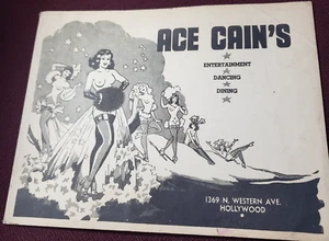 Ace Cains Hollywood Night Club Advertising Souvenir Photo 1945 - Picture 1 of 6