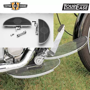 Adjustable Bolt-on Oval Floorboard Chrome For Harley Softail 84-14 FXWG 80-86 - Foto 1 di 3