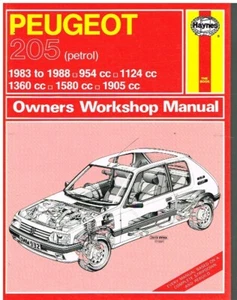 PEUGEOT 205 1.0 1.1 1.4 1.6 1.9 PETROL INCL GTI & CTI '83-88 REPAIR MANUAL *VGC* - Picture 1 of 1