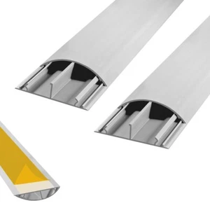 2m Kabelkanal 70x20mm Fussboden Boden Wand TV halbrund selbstklebend Kabelbrücke - Bild 1 von 5