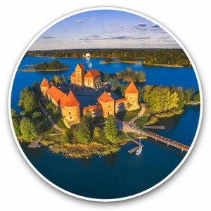 2 x Vinyl Stickers 30cm - Trakai Island Castle Lake Lithuania Cool Gift #16832 - Photo 1/9