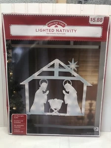 Holiday Time Lighted Nativity Ornamental Christmas Lights Vintage 18” RARE - Picture 1 of 7
