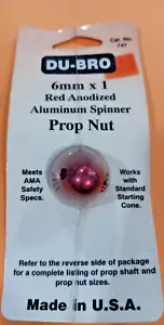 DU-BRO CAT. NO. 747 - NIP!! - 6mm X 1 Aluminum Spinner Prop Nut - Picture 1 of 4