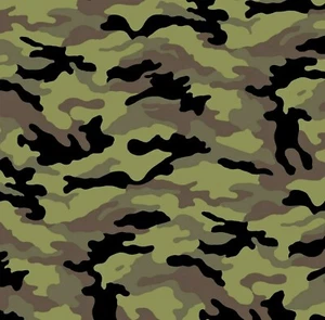 Green Olive Woodland Camo Camouflage Cotton Fabric By The (1/2) Half-Yard 44"W - Picture 1 of 1