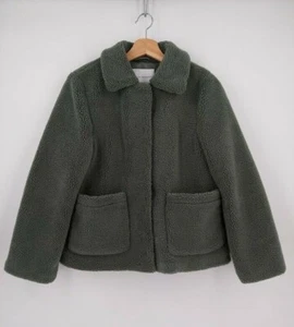 Rebecca Minkoff New Small Green Harley Teddy Jacket Snap Front NWT - Picture 1 of 7