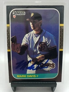 1987 Donruss Mark Davis On Card Autograph #313 - Picture 1 of 2