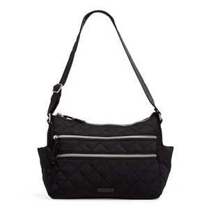 Vera Bradley Women's Performance Twill Triple Zip Shoulder Satchel Purse Blac... - Picture 1 of 6