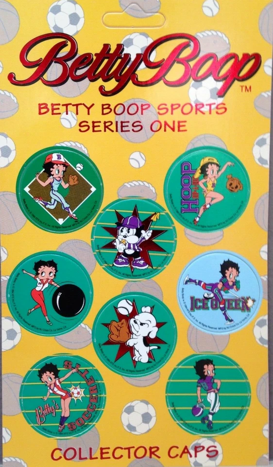 1994 Betty Boop Collector Caps 8 Sports Series One Some Foiled