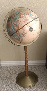 Base metálica de madera de pie de piso de 12" Cram's Imperial World Globe - Imagen 1 de 5