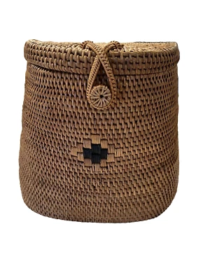 Mochila Bolso de Mano Marrón Paja Tacón Duro y Correas de Cuero Nuevo con Etiquetas para Mujer Foto 1 de 4