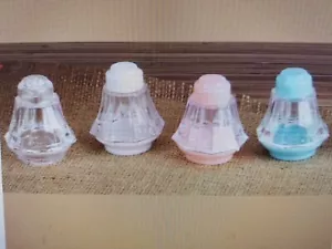 Salt and Pepper Mini Shakers Plastic Crystal Like Look - white (12 pcs) - Picture 1 of 3