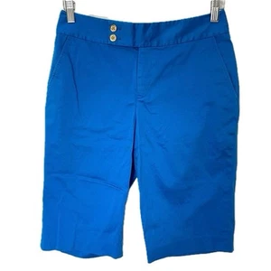 Lauren Ralph Lauren Bermuda Abito Pantaloncini Blu Brillante Bottoni Oro Donna Taglia 4 - Foto 1 di 8