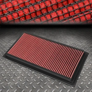 FOR 07-10 JEEP COMPASS PATRIOT CALIBER RED REUSABLE/WASHABLE AIR FILTER PANEL - Imagen 1 de 5