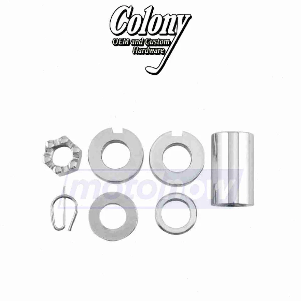 Colony Rear Axle Spacer and Nut Kit for 2001-2005 Harley Davidson FXSTSI lt - Imagem 1 de 4