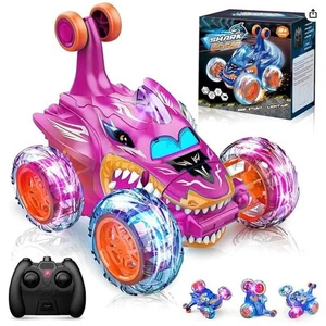 Remote Control Car, RC Cars Toys for Kids Ages 6-12, 4WD Stunt Car LED Lights - Picture 1 of 19