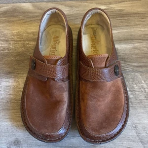 Alegria Brenna Brandy Brown Leather Arch Support Comfortable Shoes Size 36 - Picture 1 of 12