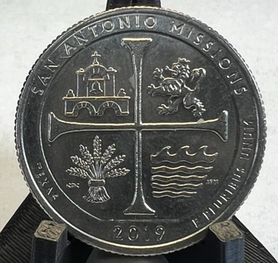 2019 W USA, San Antonio Missions , 25c US ATB Quarter, West Point #2 - Image 1 of 2